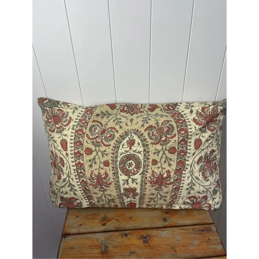 POTTERY BARN Josie Kalamkari‎ Cotton 16x26 Lobster Boho Paisley Sham